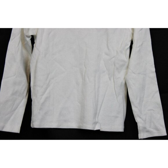 GAP White Sparkly Turtleneck Shirt sz S 5-6 NWT Winter Snowflake Long Sleeve - Picture 4 of 5